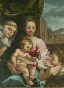Rutilio Manetti Virgin and Child with the Young Saint John the Baptist and Saint Catherine of Siena oil painting artist